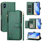 Mehrfach-Kartenfächer Reißverschluss Brieftasche Leder Handyhülle, Für iPhone 11 Pro Max, Für iPhone 11, Für iPhone 11 Pro, Für iPhone X / XS, Für iPhone XR, Für iPhone XS Max, Für iPhone 8 Plus / 7 Plus