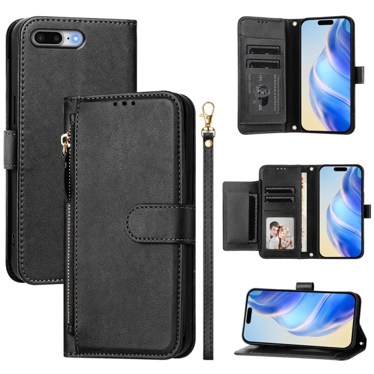 Mehrfach-Kartenfächer Reißverschluss Brieftasche Leder Handyhülle, Für iPhone 11 Pro Max, Für iPhone 11, Für iPhone 11 Pro, Für iPhone X / XS, Für iPhone XR, Für iPhone XS Max, Für iPhone 8 Plus / 7 Plus