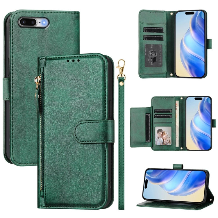 Mehrfach-Kartenfächer Reißverschluss Brieftasche Leder Handyhülle, Für iPhone 11 Pro Max, Für iPhone 11, Für iPhone 11 Pro, Für iPhone X / XS, Für iPhone XR, Für iPhone XS Max, Für iPhone 8 Plus / 7 Plus