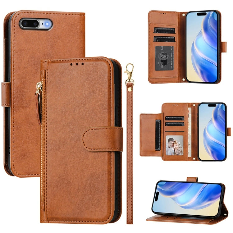 Mehrfach-Kartenfächer Reißverschluss Brieftasche Leder Handyhülle, Für iPhone 11 Pro Max, Für iPhone 11, Für iPhone 11 Pro, Für iPhone X / XS, Für iPhone XR, Für iPhone XS Max, Für iPhone 8 Plus / 7 Plus