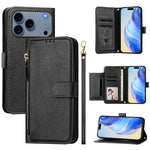 Multi-Kartenfächer Reißverschluss-Brieftasche Leder Handyhülle, Für iPhone 17e / 16e, Für iPhone 17 Pro Max, Für iPhone 17 Pro, Für iPhone 17, Für iPhone Air, Für iPhone 16 Pro Max, Für iPhone 16 Pro, Für iPhone 16 Plus