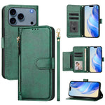 Multi-Kartenfächer Reißverschluss-Brieftasche Leder Handyhülle, Für iPhone 17e / 16e, Für iPhone 17 Pro Max, Für iPhone 17 Pro, Für iPhone 17, Für iPhone Air, Für iPhone 16 Pro Max, Für iPhone 16 Pro, Für iPhone 16 Plus