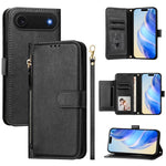 Multi-Kartenfächer Reißverschluss-Brieftasche Leder Handyhülle, Für iPhone 17e / 16e, Für iPhone 17 Pro Max, Für iPhone 17 Pro, Für iPhone 17, Für iPhone Air, Für iPhone 16 Pro Max, Für iPhone 16 Pro, Für iPhone 16 Plus