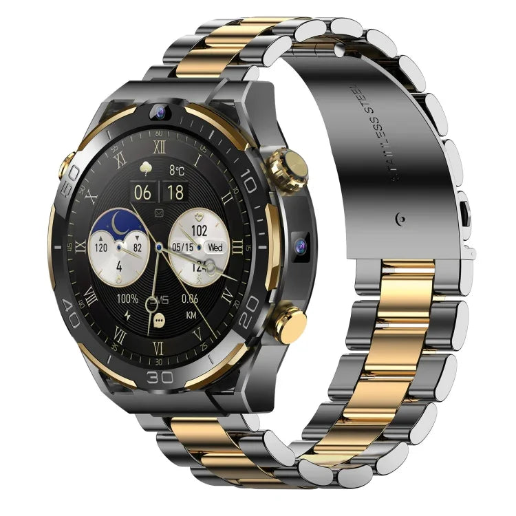T7 Smartwatch mit 1,508 Zoll Display, 4G LTE, Android 10, 6 GB RAM + 128 GB internem Speicher, MTK6762 Octa-Core-Prozessor, unterstützt Herzfrequenz- und Blutsauerstoffmessung