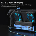 YCE-V279A 9-in-1 USB-C Gaming-Dockingstation mit abnehmbarem Lüfter, 9 in 1