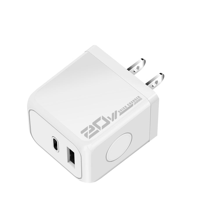 M167 PD 20W Typ-C und USB QC 3.0 Schnellladegerät, EU Stecker, US Stecker