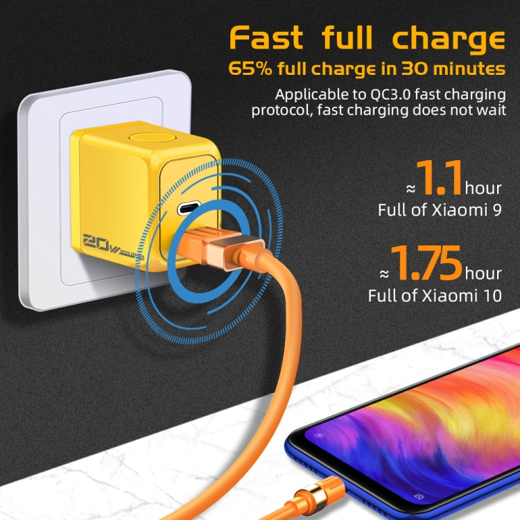 M167 PD 20W Typ-C und USB QC 3.0 Schnellladegerät, EU Stecker, US Stecker