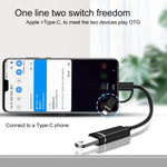 3-in-1 USB-Buchse auf Micro-USB, Typ-C, 8-Pin-Stecker OTG-Adapter