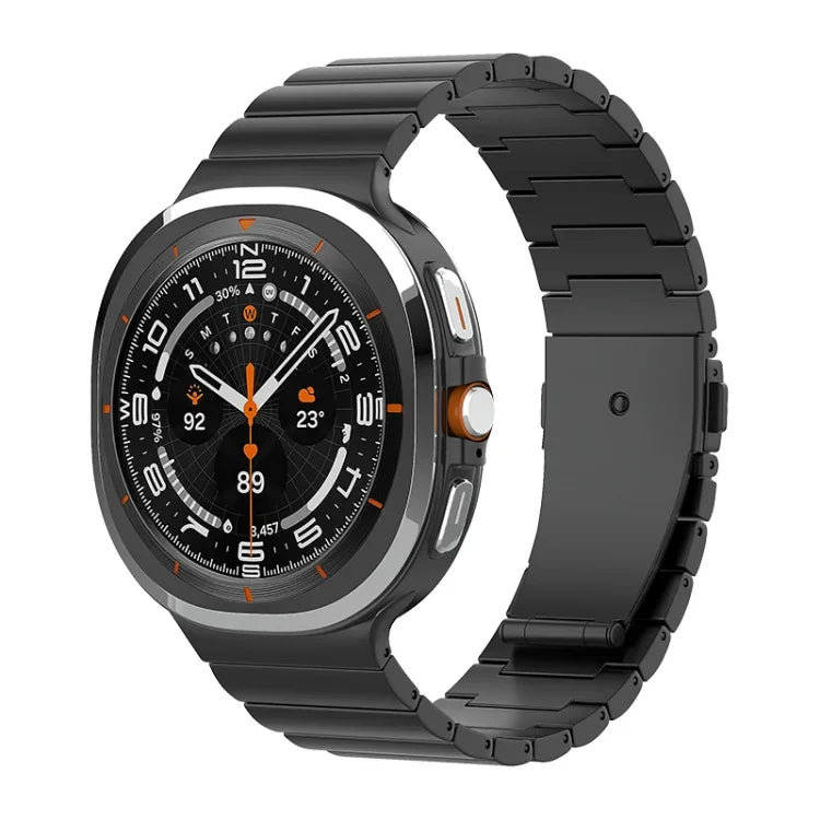 Ein-Perlen-Flachschließe-Uhrenarmband aus reinem Titan, für Samsung Galaxy Watch Ultra / Ultra 2025, für Samsung Galaxy Watch8 / Watch8 Classic