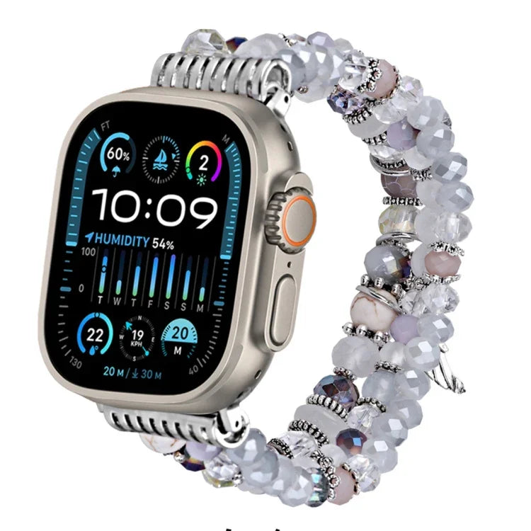 Farbiges Diamant-Quasten-Kettenarmband, für Apple Watch 46 mm / 49 mm / 45 mm / 44 mm, für Apple Watch 42 mm / 41 mm / 40 mm / 38 mm