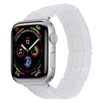 Elastisches, quadratisches Uhrenarmband aus Kunstharz, passend für Apple Watch 46 mm / 49 mm / 45 mm / 44 mm und 42 mm / 41 mm / 40 mm / 38 mm