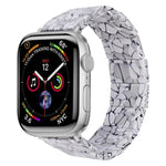 Elastisches, quadratisches Uhrenarmband aus Kunstharz, passend für Apple Watch 46 mm / 49 mm / 45 mm / 44 mm und 42 mm / 41 mm / 40 mm / 38 mm