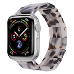 Elastisches, quadratisches Uhrenarmband aus Kunstharz, passend für Apple Watch 46 mm / 49 mm / 45 mm / 44 mm und 42 mm / 41 mm / 40 mm / 38 mm