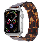 Elastisches, quadratisches Uhrenarmband aus Kunstharz, passend für Apple Watch 46 mm / 49 mm / 45 mm / 44 mm und 42 mm / 41 mm / 40 mm / 38 mm