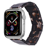 Elastisches, quadratisches Uhrenarmband aus Kunstharz, passend für Apple Watch 46 mm / 49 mm / 45 mm / 44 mm und 42 mm / 41 mm / 40 mm / 38 mm