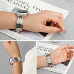 Metallarmband mit Legierungskette, für Apple Watch 46 mm / 49 mm / 45 mm / 44 mm, für Apple Watch 42 mm / 41 mm / 40 mm / 38 mm