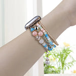 Vierreihiges Uhrenarmband aus Kupferperlen, passend für Apple Watch 46 mm / 49 mm / 45 mm / 44 mm und 42 mm / 41 mm / 40 mm / 38 mm