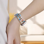 Vierreihiges Uhrenarmband aus Kupferperlen, passend für Apple Watch 46 mm / 49 mm / 45 mm / 44 mm und 42 mm / 41 mm / 40 mm / 38 mm