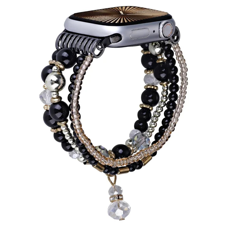 Vierreihiges Uhrenarmband aus Kupferperlen, passend für Apple Watch 46 mm / 49 mm / 45 mm / 44 mm und 42 mm / 41 mm / 40 mm / 38 mm