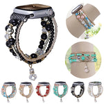 Vierreihiges Uhrenarmband aus Kupferperlen, passend für Apple Watch 46 mm / 49 mm / 45 mm / 44 mm und 42 mm / 41 mm / 40 mm / 38 mm
