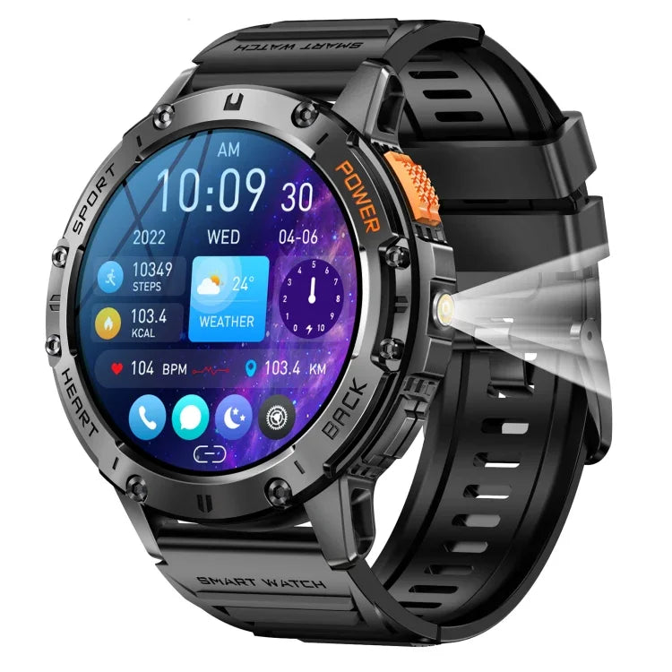 K65 1,43 Zoll Bluetooth-Smartwatch mit Anruffunktion, unterstützt Herzfrequenz- und Blutsauerstoffmessung