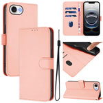 Skin Feel Solid Color Leather Phone Case with Lanyard, For iPhone 17e / 16e, For iPhone 17 Pro Max