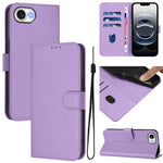 Skin Feel Solid Color Leather Phone Case with Lanyard, For iPhone 17e / 16e, For iPhone 17 Pro Max