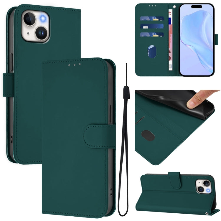 Hautgefühl Einfarbige Leder Handyhülle mit Trageschlaufe, Für iPhone 14 / 13, Für iPhone 14 Pro