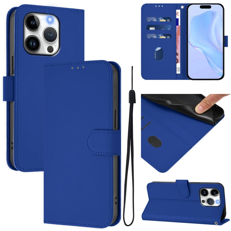 Hautgefühl Einfarbige Leder Handyhülle mit Trageschlaufe, Für iPhone 14 / 13, Für iPhone 14 Pro