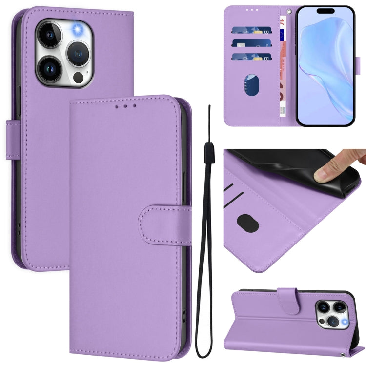 Hautgefühl Einfarbige Leder Handyhülle mit Trageschlaufe, Für iPhone 14 / 13, Für iPhone 14 Pro