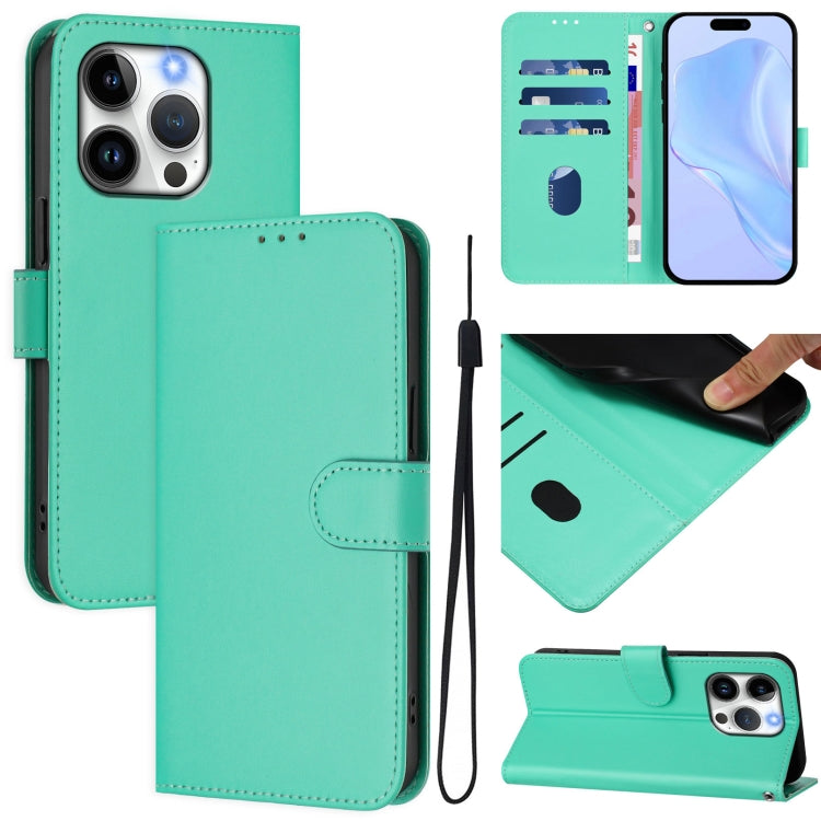 Hautgefühl Einfarbige Leder Handyhülle mit Trageschlaufe, Für iPhone 14 / 13, Für iPhone 14 Pro