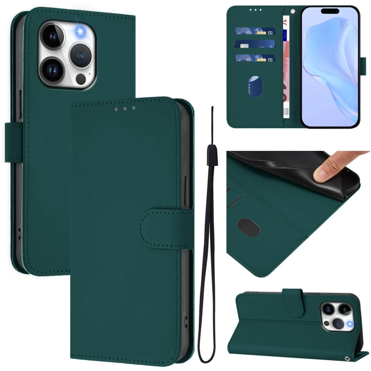 Hautgefühl Einfarbige Leder Handyhülle mit Trageschlaufe, Für iPhone 14 / 13, Für iPhone 14 Pro