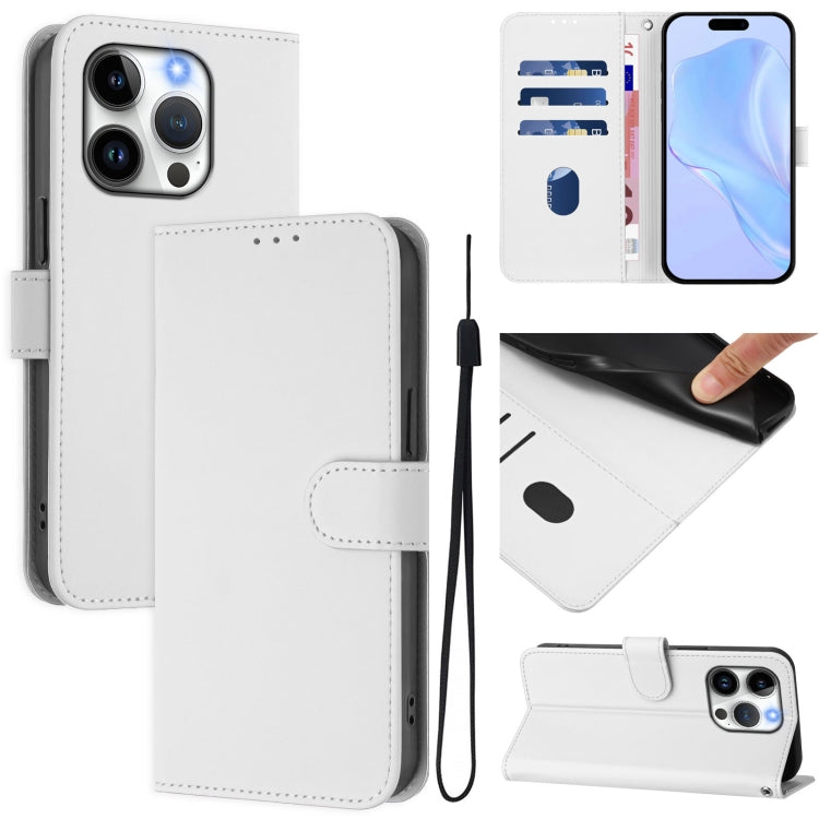 Hautgefühl Einfarbige Leder Handyhülle mit Trageschlaufe, Für iPhone 14 / 13, Für iPhone 14 Pro