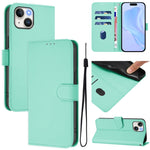 Skin Feel Solid Color Leather Phone Case with Lanyard, For iPhone 12 Pro Max, For iPhone 12 mini
