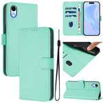 Skin Feel Solid Color Leather Phone Case with Lanyard, For iPhone XR, For iPhone XS Max