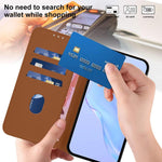 Leder-Handyhülle in Uni-Farben mit griffiger Haptik und Umhängeband, für iPhone 17 Pro, für iPhone 17