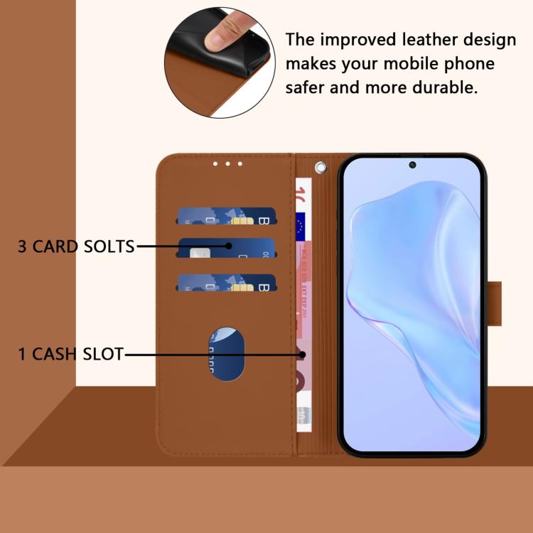 Leder-Handyhülle in Uni-Farben mit griffiger Haptik und Umhängeband, für iPhone 17 Pro, für iPhone 17