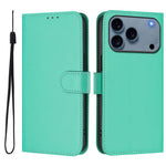 Leder-Handyhülle in Uni-Farben mit griffiger Haptik und Umhängeband, für iPhone 17 Pro, für iPhone 17