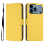 Leder-Handyhülle in Uni-Farben mit griffiger Haptik und Umhängeband, für iPhone 17 Pro, für iPhone 17