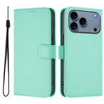Leder-Handyhülle in Uni-Farben mit griffiger Haptik und Umhängeband, für iPhone 17 Pro, für iPhone 17