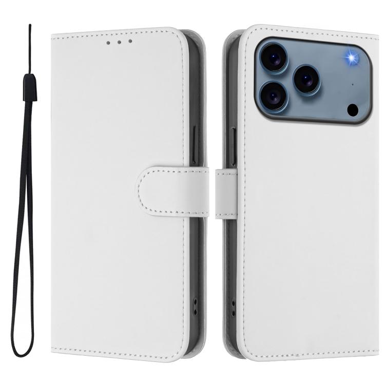 Leder-Handyhülle in Uni-Farben mit griffiger Haptik und Umhängeband, für iPhone 17 Pro, für iPhone 17