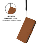 Skin Feel Solid Color Leather Phone Case with Lanyard, For iPhone Air, For iPhone 16 Pro Max