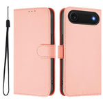 Skin Feel Solid Color Leather Phone Case with Lanyard, For iPhone Air, For iPhone 16 Pro Max