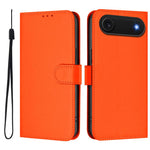 Skin Feel Solid Color Leather Phone Case with Lanyard, For iPhone Air, For iPhone 16 Pro Max