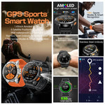 LEMFO K67 1,43 Zoll AMOLED-Display GPS-Sport-Smartwatch, unterstützt Bluetooth-Anrufe / Gesundheitsüberwachung
