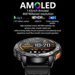 LEMFO K67 1,43 Zoll AMOLED-Display GPS-Sport-Smartwatch, unterstützt Bluetooth-Anrufe / Gesundheitsüberwachung