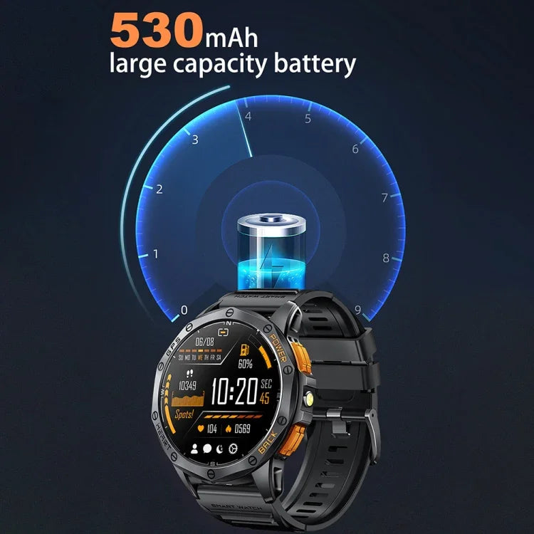 LEMFO K67 1,43 Zoll AMOLED-Display GPS-Sport-Smartwatch, unterstützt Bluetooth-Anrufe / Gesundheitsüberwachung