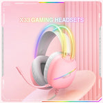 ONIKUMA X33 Kopfmontiertes RGB-Licht E-Sports Gaming Headset, Kabellänge: 2m, X33