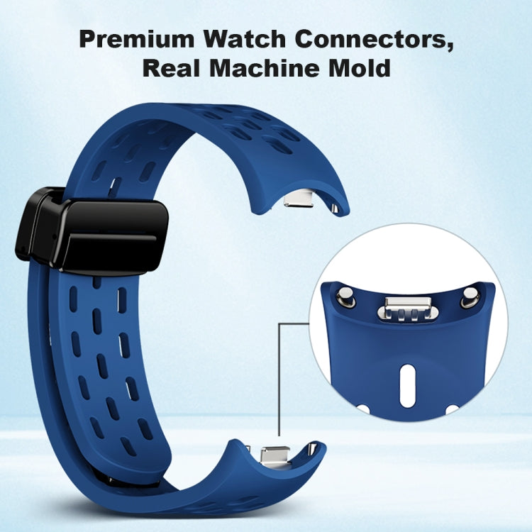 Magnetic Folding Buckle Silicone Watch Band, For Xiaomi Smart Band 9