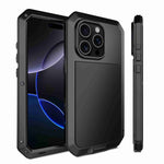RedPepper Dreifach-Schutz Handyhülle aus Metall, Für iPhone 17 Pro Max, Für iPhone 17 Pro, Für iPhone 17, Für iPhone Air, Für iPhone 16 Pro Max, Für iPhone 16 Pro, Für iPhone 16 Plus, Für iPhone 16